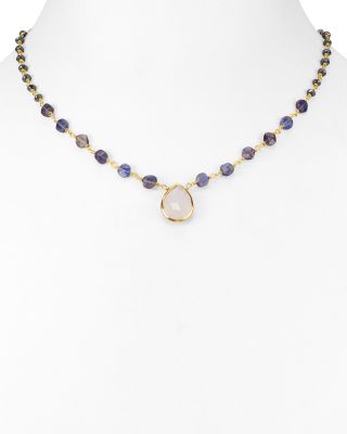 Ela Rae Iolite & Hematite Ara Necklace, 16