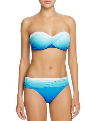 Bleu Rod Beattie Ombre Twist Bandeau Bikini Top & Ombre Twist Hipster Bikini Bottom