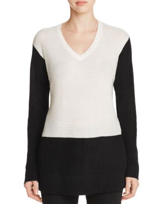 VINCE CAMUTO Waffle Knit Color Block Sweater