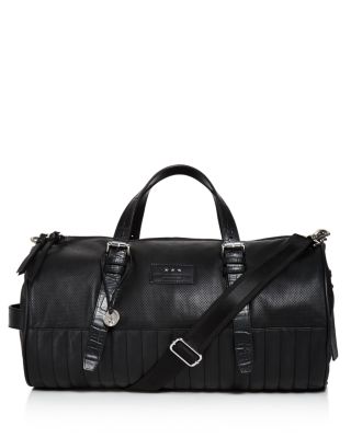 John Varvatos Star USA Perforated Leather Duffel Bag