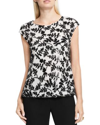 VINCE CAMUTO Embroidered & Sequined Top