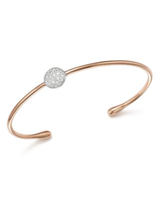 Pomellato Sabbia Cuff Bracelet with Diamonds in 18K Rose Gold