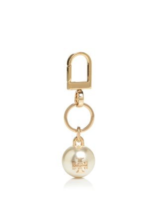 Tory Burch Faux-Pearl Logo Key Fob