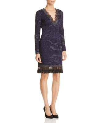 Elie Tahari Camden Fringe-Hem Dress