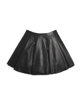 AQUA Girls' Faux Leather Mini Skirt - Sizes S-XL