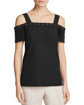 Love Scarlett Cold Shoulder Whipstitch Top