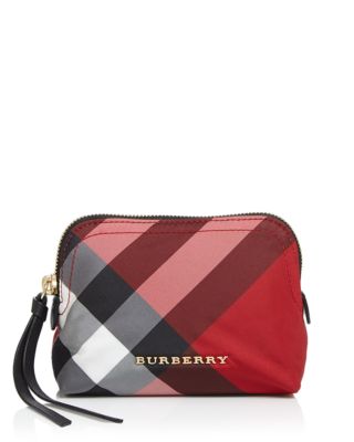 Burberry Technical Top-Zip Medium Check Pouch