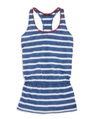 Splendid Girls' Chambray Stripe Beach Dress Cover Up - Sizes S-L