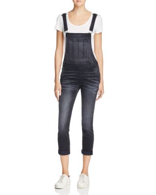 Black Orchid The Skinny Overalls in Coal