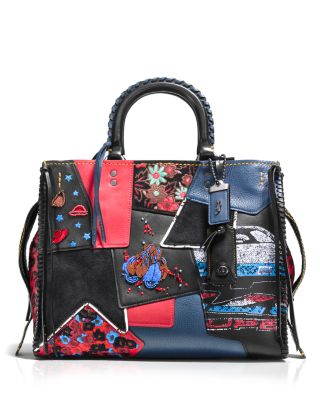 COACH 1941 Embellished Patchwork Rogue Satchel in Mixed Materials