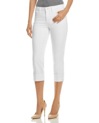 NYDJ Dayla Cuffed Capri Jeans in Optic White