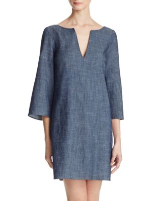 Alice and Olivia Lowell Chambray Shift Dress