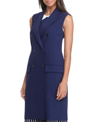 Lauren Ralph Lauren Double Breasted Stretch Wool Vest