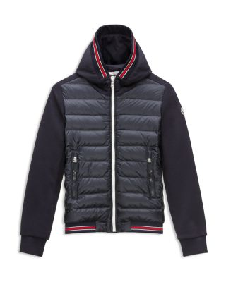 Moncler Boys' Down Front French Terry Hoodie - Sizes 8-14