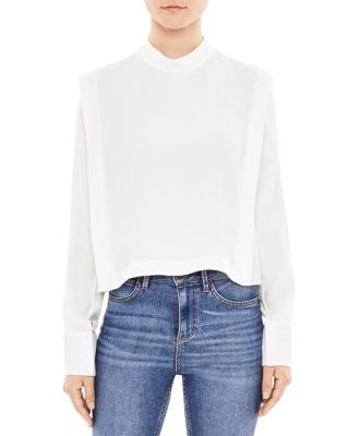 Sandro Mara Cropped Blouse