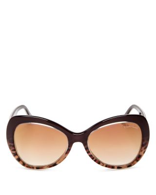 Roberto Cavalli Carriglia Mirrored Oversized Butterfly Sunglasses, 56mm