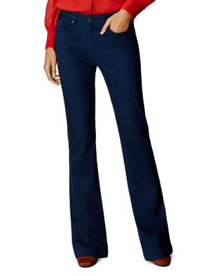 KAREN MILLEN Flared Jeans in Dark Denim