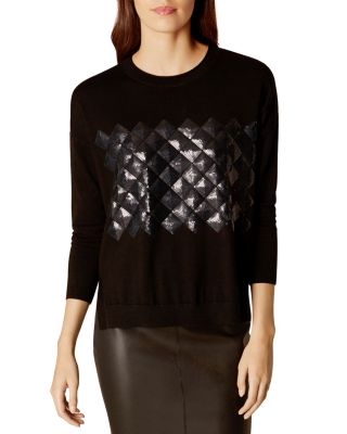 KAREN MILLEN Sequin-Embellished Sweater