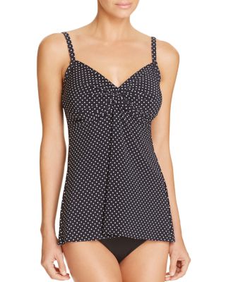 Miraclesuit Pin Point Roswell Tankini Top & Solid Basic Tankini Bottom