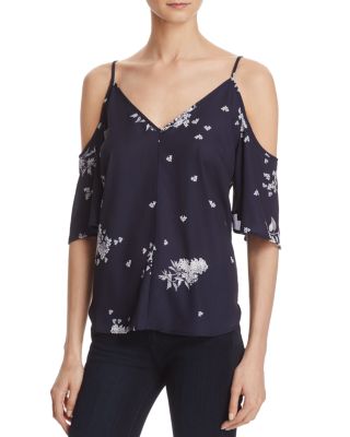 AQUA Romantic Night Cold-Shoulder Top