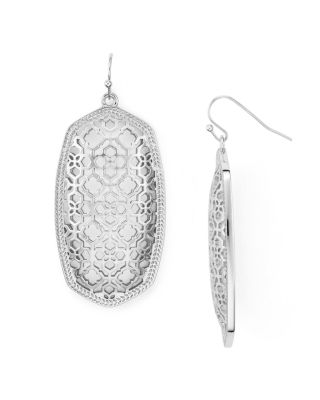 Kendra Scott Danielle Large Openwork Statement Earrings In Silver