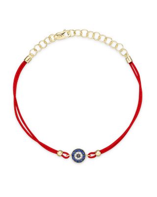 Meira T Diamond, Blue Sapphire And 14K Yellow Gold Evil Eye Bracelet