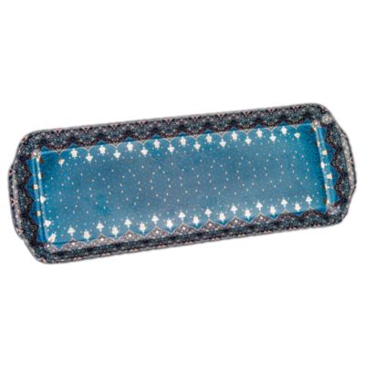 Philippe Deshoulieres Dhara Peacock Rectangular Cake Platter