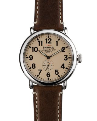 Shinola The Runwell Dark Coffee & Cream Dial Watch, 47mm