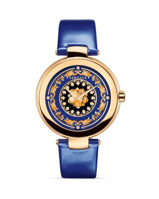 Versace ystique Foulard Round Rose Gold PVD Watch, 38mm