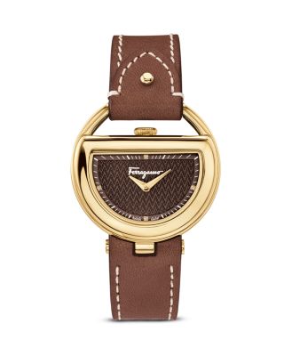 Salvatore Ferragamo Brown Dial Watch, 37mm