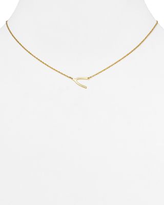 Jennifer Zeuner Lily Mini Wishbone Necklace, 16