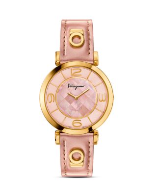 Salvatore Ferragamo Salvatore Ferragamo Gancino Deco Gold Ion Plated Stainless Steel Watch, 39mm