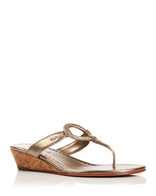 Bernardo Thong Wedge Sandals - Matrix