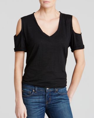 Nation LTD Cold Shoulder Burnout Top