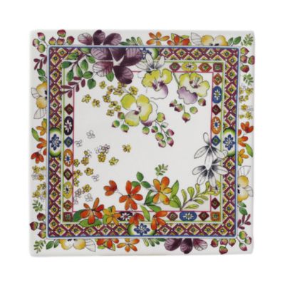 Gien France Bagatelle Square Plate, Small