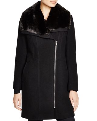 dkny asymmetrical walker coat