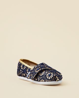 TOMS Girls' Glitter Crochet Flats Baby, Walker, Toddler Bloomingdale's