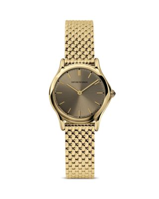 Emporio Armani Swiss Made Light Gold Ion-Plated Stainless Steel Watch, 28mm