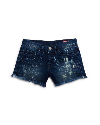 BLANKNYC Girls' Reef Splattered Denim Shorts - Sizes 7-14