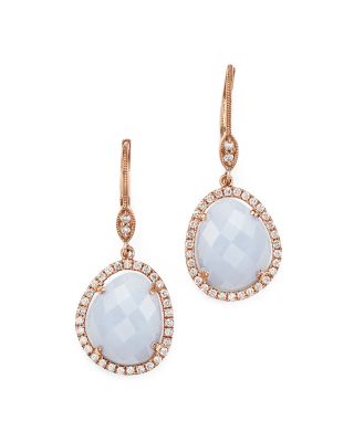 Meira T 14K Rose Gold Chalcedony Dangle Earrings