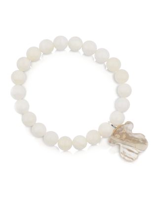 TOUS Mother-of-Pearl Beaded Bracelet with Bear Charm