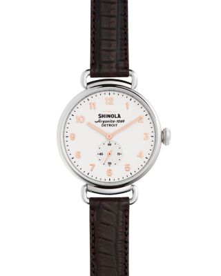 Shinola The Canfield Alligator Strap Watch, 38mm