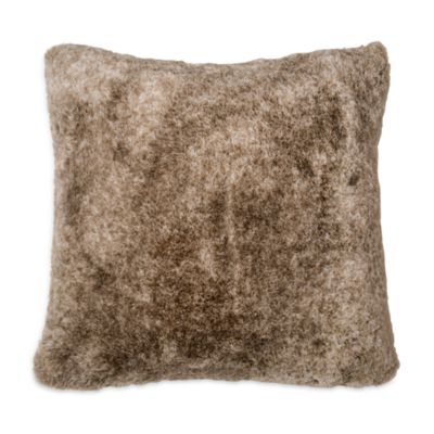 DKNY Loft Stripe Faux Fur Decorative Pillow, 16