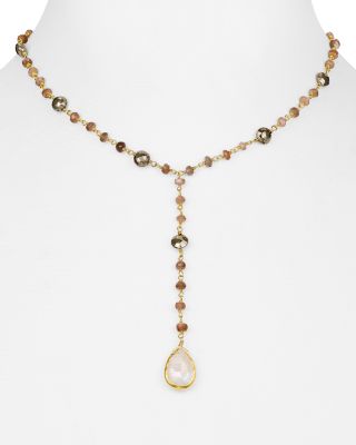 Ela Rae Yaeli Moonstone Y Necklace, 14