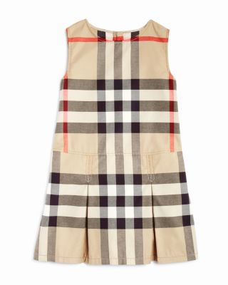 Burberry Girls' Pleated Checked Dress - Sizes 4-14