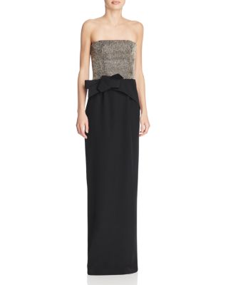 Armani Collezioni Strapless Column Gown