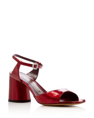 MARC JACOBS Amelia Ankle Strap Block Heel Sandals