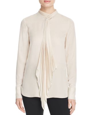 Theory Bellana Pleat-Sash Blouse