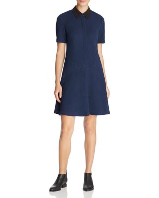 FINITY Contrast Collar Knit Dress