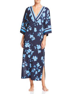 Oscar de la Renta Signature Printed Crepe Caftan 